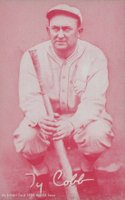 1980 Hall of Fame Exhibits # Ty Cobb Red Baseball Card