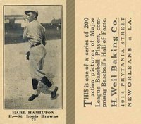 1916 Weil Baking Co. #75 Earl Hamilton Baseball Card