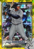 2021 Bowman Draft Chrome Sapphire Edition #BDC77 Jasson Dominguez Yellow Baseball Card
