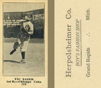 1916 Herpolsheimer Co. #152 Vic Saier Baseball Card