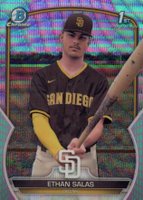 2023 Bowman Chrome Prospects #BCP171 Ethan Salas Aqua/Pink Vapor Baseball Card