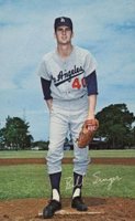 1968 L.A. Dodgers Post Cards #77503 Bill Singer Baseball Card