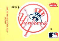 1986 Fleer Team Stickers #3 Famous Feats-Ty Cobb/New York Yankees Logo Baseball Card