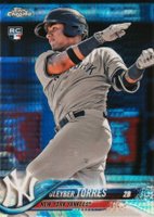 2018 Topps Chrome #31 Gleyber Torres Prism Refractor Baseball Card