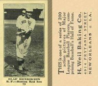 1916 Weil Baking Co. #79 Olaf Henriksen Baseball Card