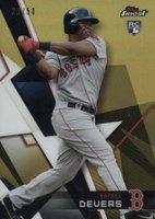 2018 Finest  #61 Rafael Devers Gold Refractor Baseball Card