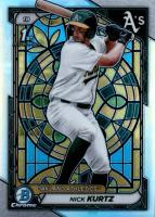 2024 Bowman Draft #BDC56 Nick Kurtz Etched in Glass Variation Baseball Card