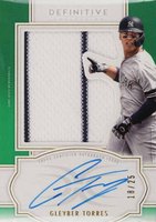 2020 Topps Definitive Collection Autograph Relic Collection  #ARCGT Gleyber Torres Green Baseball Card