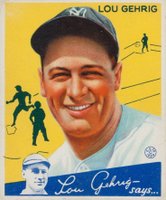 1934 Goudey #37 Lou Gehrig Baseball Card
