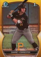 2023 Bowman Draft #BDC197 Garret Forrester Chrome-Yellow Baseball Card