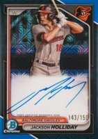 2024 Bowman Mega Box Chrome Bowman Prospect Mega Autographs #JH Jackson Holliday Blue Refractor Baseball Card