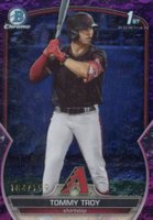 2023 Bowman Draft #BDC103 Tommy Troy Chrome-Fuchsia Lunar Baseball Card