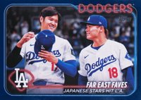 2024 Topps Update #US13 Shohei Ohtani/Yoshinobu Yamamoto Royal Blue Baseball Card
