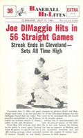 1960 Nu-Card Highlights #38 Joe Dimaggio Hits in 56 Straight Games Baseball Card