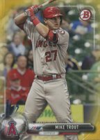 2017 Bowman #100 Mike Trout Gold Baseball Card