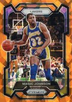 2023 Panini Prizm #185 Magic Johnson Orange Ice Basketball Card