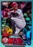 2023 Topps Chrome Update #USC95 Zach Neto Aqua Refractor Baseball Card