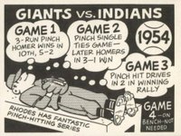 1967 Laughlin World Series #51 1954- Giants Vs. Indians Baseball Card