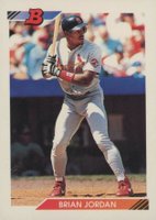 1992 Bowman #464 Brian Jordan Baseball Card
