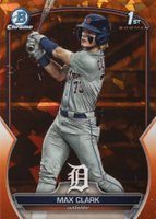 2023 Bowman Draft Sapphire Edition #BDC76 Max Clark Orange Baseball Card