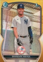 2023 Bowman Chrome Prospects #BCP188 Brandon Mayea Gold Baseball Card
