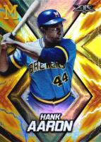 2017 Topps Fire #163 Hank Aaron Orange Baseball Card