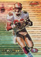1999 Bowman's Best #33 Jerry Rice Atomic Refractor Football Card