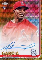2019 Topps Chrome Rookie Autographs #RA-AG Adolis Garcia Gold Wave Refractor Baseball Card