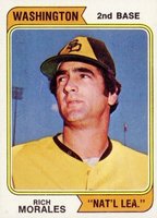 1974 Topps #387w Rich Morales Washington Baseball Card