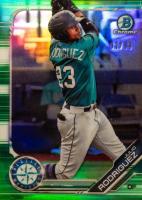 2020 Bowman Draft #BDC60 Julio Rodriguez Chrome-Green-Refractor Baseball Card