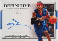 2019 Panini National Treasures Definitive Ink #AIV Allen Iverson Basketball Card