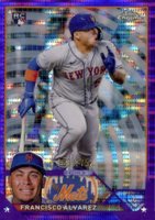 2023 Topps Chrome #203 Francisco Alvarez Purple Sonar Refractor Baseball Card