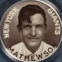 1910 Sweet Caporal Pins # Christy Mathewson Large Letters Baseball Card