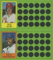 1981 Topps Scratch-Offs # Steve Henderson/Pete Rose Baseball Card