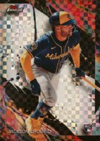 2024 Topps Finest #159 Jackson Chourio Checkerboard Refractor Baseball Card