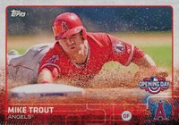 2015 Topps Opening Day #77 Mike Trout Sliding Baseball Card
