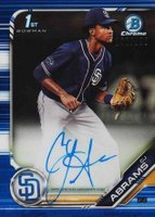 2019 Bowman Draft Chrome Draft Picks Autograph #CDACA CJ Abrams Blue Refractor Baseball Card