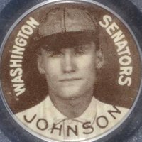 1910 Sweet Caporal Pins # Walter Johnson Large Letters Baseball Card