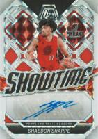 2023 Panini Mosaic Showtime Signatures Mosaic #SSSHP Shaedon Sharpe White Basketball Card