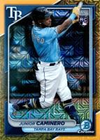 2024 Bowman Chrome Mega Box #56 Junior Caminero Gold Refractor Baseball Card