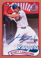 2024 Topps Update 1989 Topps Baseball Autographs #WL Wyatt Langford Gold Baseball Card