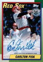 2025 Topps 1990 Topps Baseball Autographs #90AUCF Carlton Fisk Baseball Card