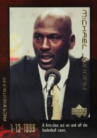 1999 Upper Deck Michael Jordan Career Collection #60 Michael Jordan Retirement Basketball Card