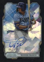 2019 Bowman Sterling Prospect Autographs #WF Wander Franco Black Atomic Refractor Baseball Card