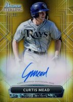 2022 Bowman Sterling Prospect Autographs #PACMD Curtis Mead Gold Refractor Baseball Card