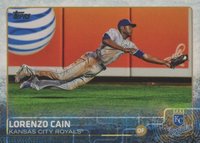 2015 Topps #516 Lorenzo Cain Diving Baseball Card
