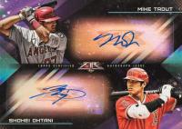 2021 Topps Fire Dual Autographs #DATO Mike Trout/Shohei Ohtani Baseball Card