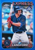 2024 Topps Pro Debut #PDC95 Wyatt Langford Chrome-Blue Refractor Baseball Card