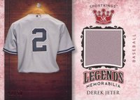 2018 SportKings Legends Memorabilia #LSM6 Derek Jeter Red Baseball Card