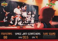 1996 Upper Deck Space Jam Scratchers #SC8 Huddling w/Michael Huff Basketball Card